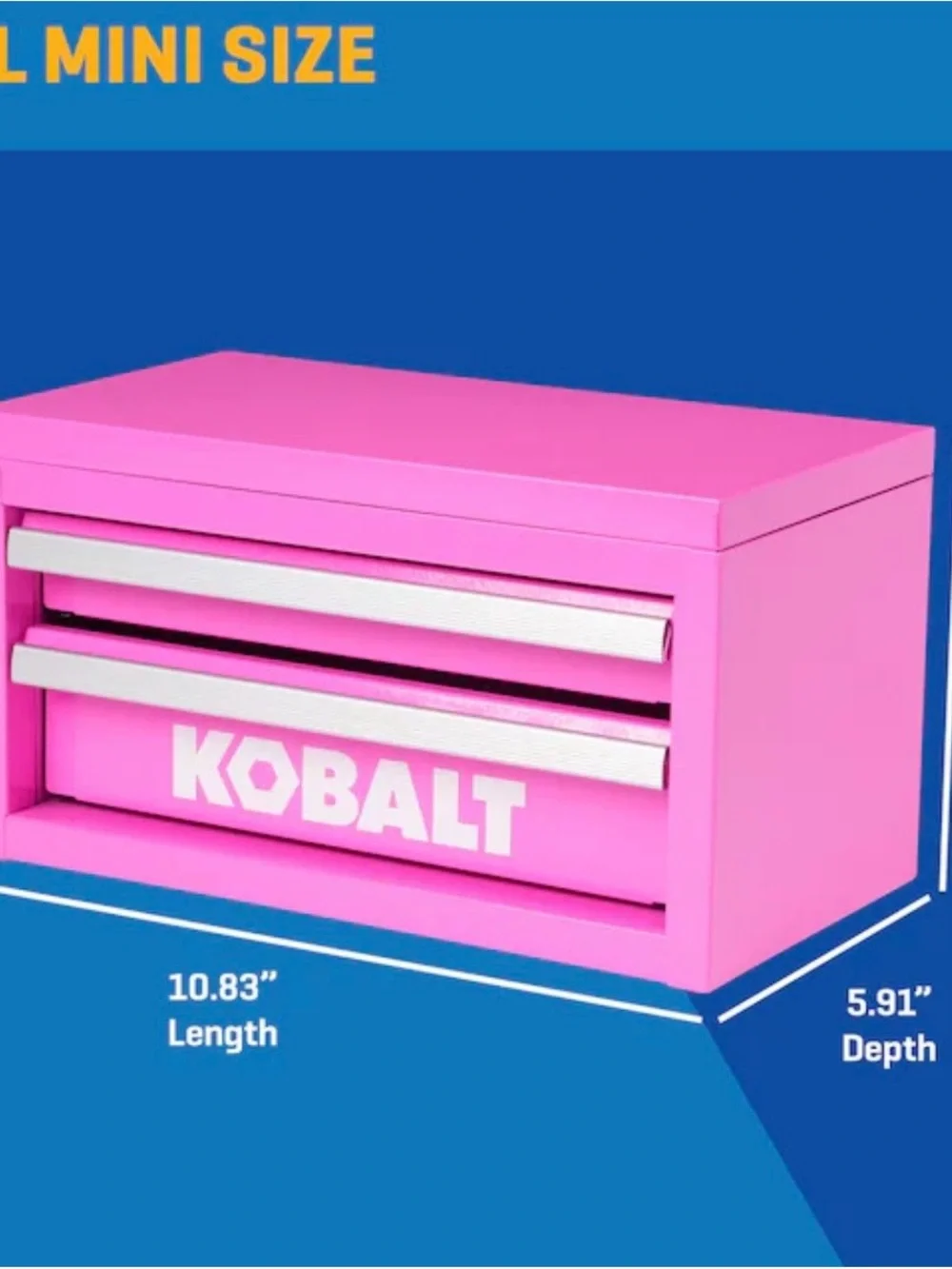The Trendy Kobalt Mini Toolbox Hot Pink 2 Drawer